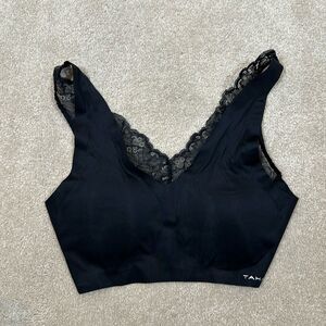 Tahari Black Lace Laser Cut Bralette Size Medium: Suggested 36 A-B or 34 C-D